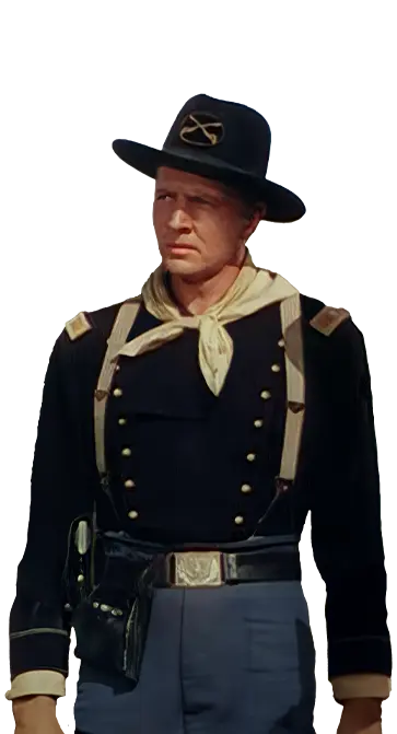 Bruce Bennett as Col. Jeb Britton in Cavalry Charge